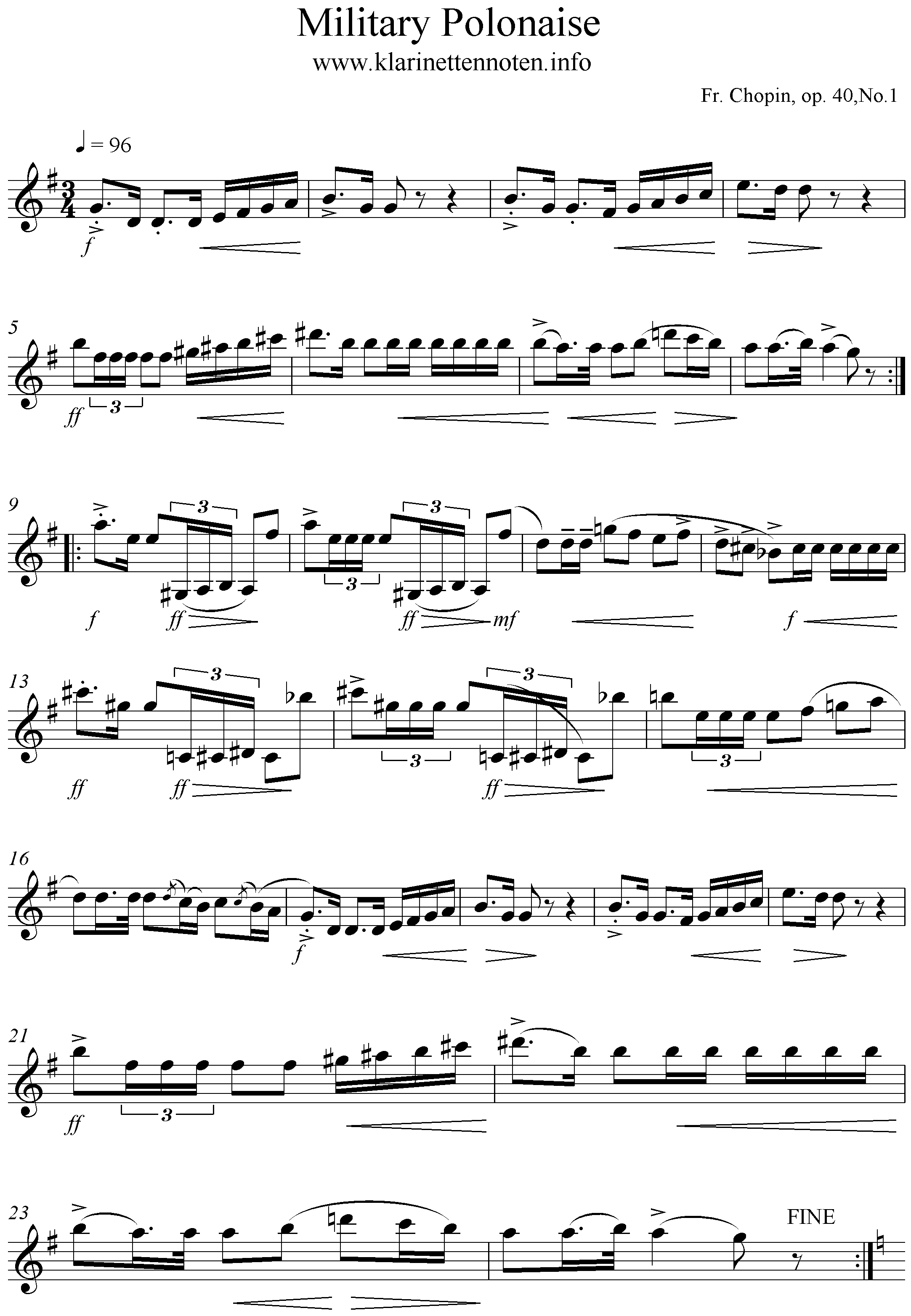 Polonaise, op.40-1, Chopin